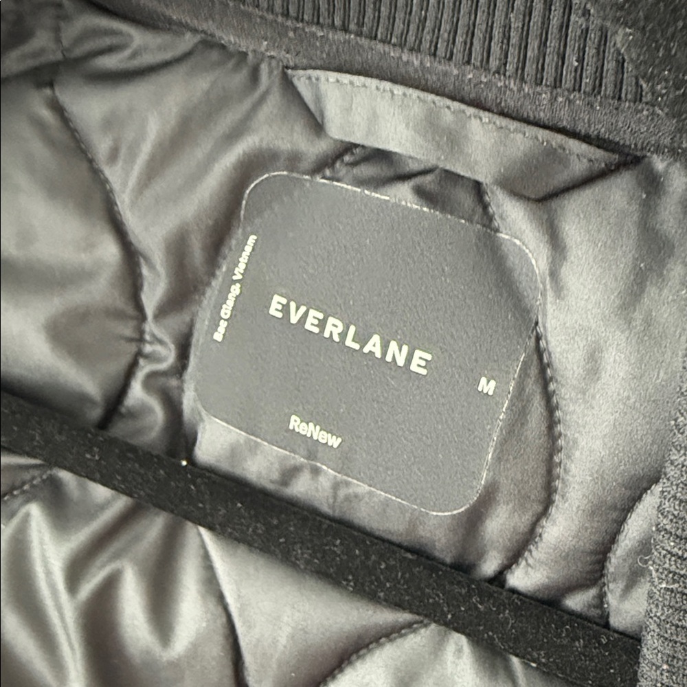 Everlane Renew Long Liner Coat in Black (M) - Picture 10 of 10